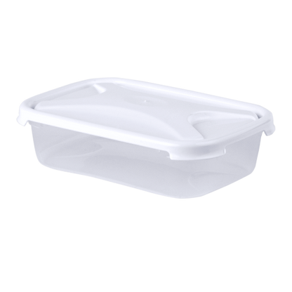 Cuisine 800ml Rect Food Box & Lid Clear/Ice White