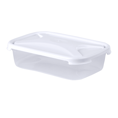 Cuisine 800ml Rect Food Box & Lid Clear/Ice White