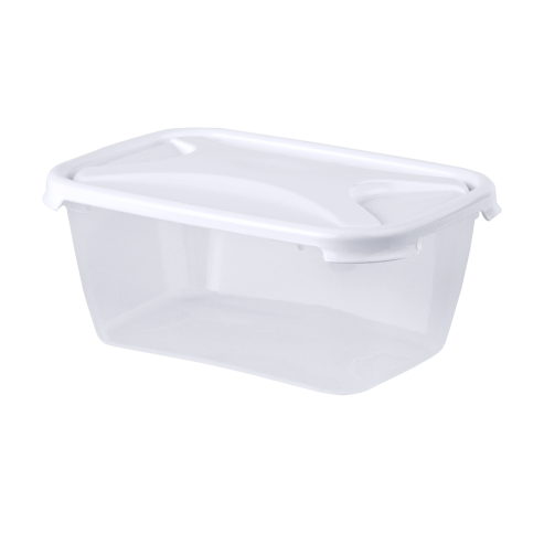 Cuisine 1.2L Rect Food Box & Lid Clear/Ice White