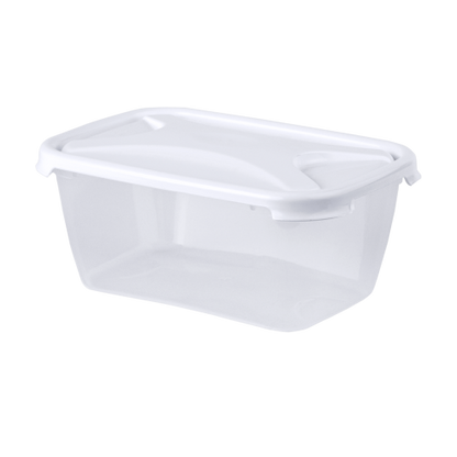 Cuisine 1.2L Rect Food Box & Lid Clear/Ice White