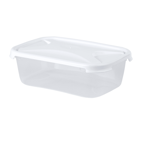 Cuisine 1.6L Rect Food Box & Lid Clear/Ice White