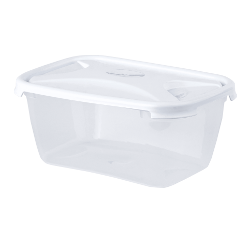 Cuisine 2L Rect Food Box & Lid Clear/Ice White