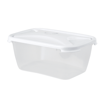 Cuisine 3.6L Rect Food Box & Lid Clear/Ice White