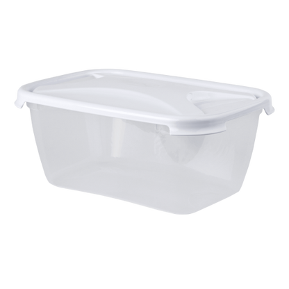 Cuisine 6L Rect Food Box & Lid Clear/Ice White