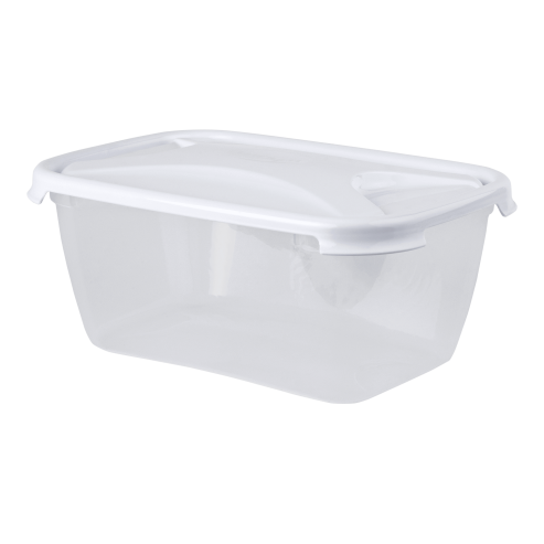 Cuisine 6L Rect Food Box & Lid Clear/Ice White