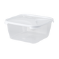 Cuisine 2L Square Food Box & Lid Clear/Ice White