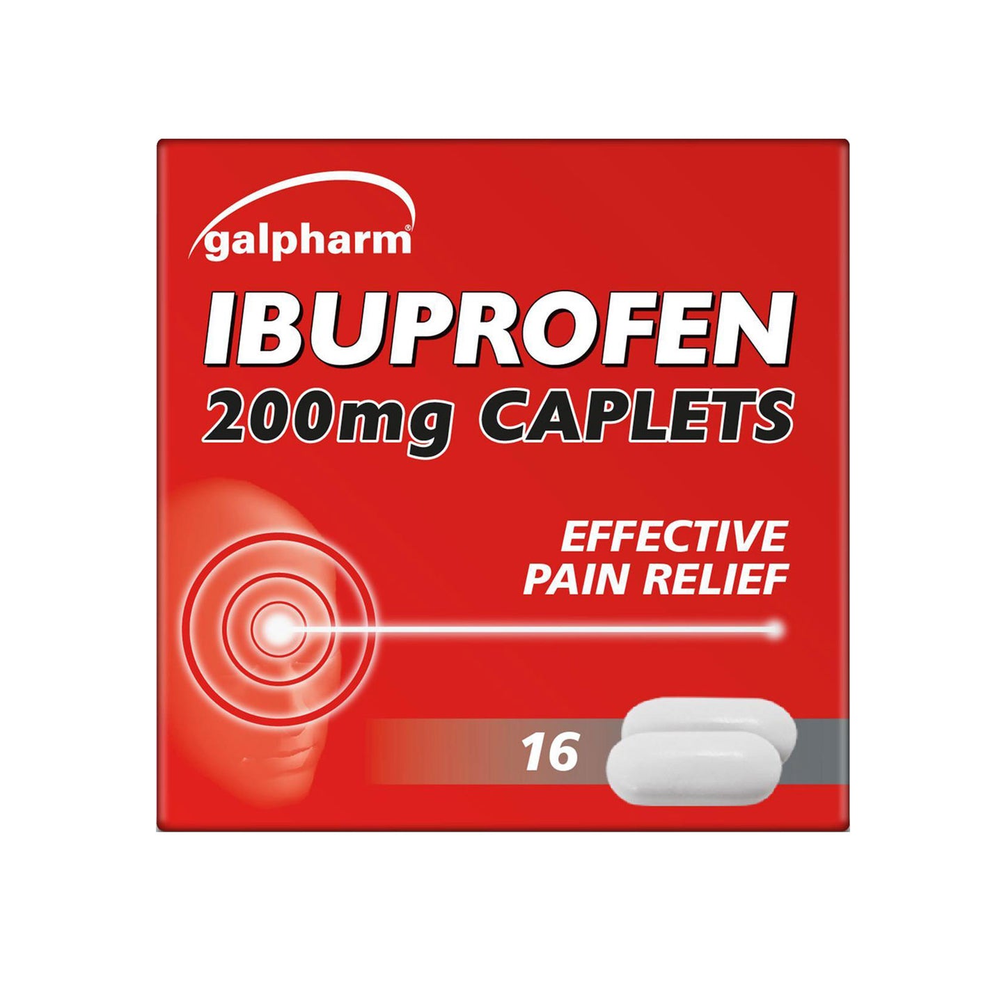 GALPHARM IBUPROFEN CAPLETS 16'S