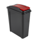 Recycle It 25L Slimline Bin & Lid Graphite/Gen. Red