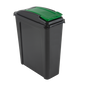 Recycle It 25L Slimline Bin & Lid Graphite/Gen. Green