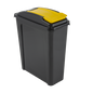 Recycle It 25L Slimline Bin & Lid Graphite/Gen. Yellow