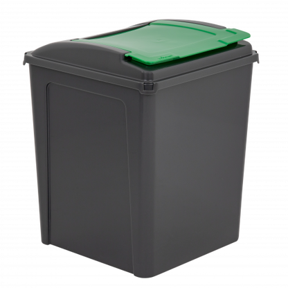 Recycle It 50L Bin & Lid Graphite/Gen. Green