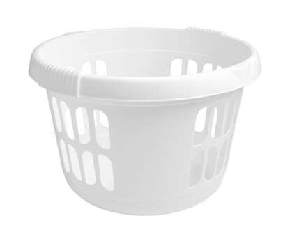 Casa Round Laundry Basket Ice White