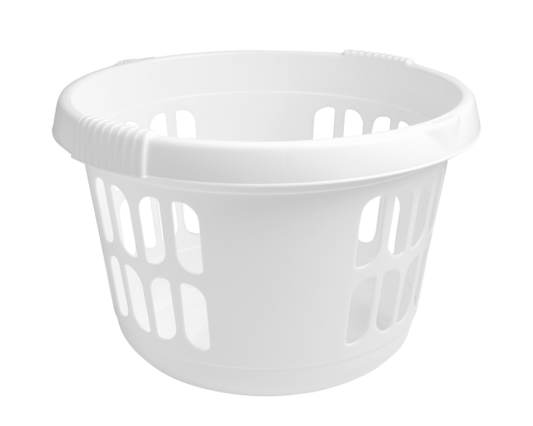 Casa Round Laundry Basket Ice White