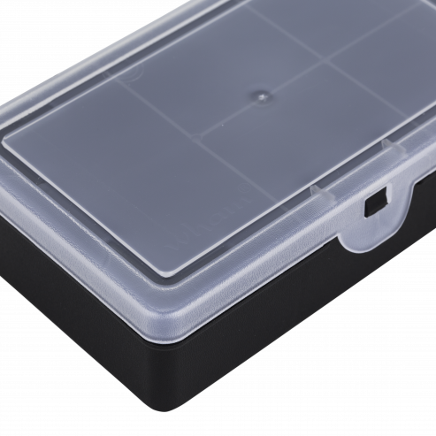 Organiser 1.01 14.5cm Box 5 Divs Recycle Black/Clear