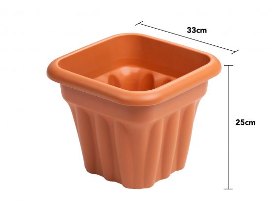 Vista 33cm Square Planter Terracotta