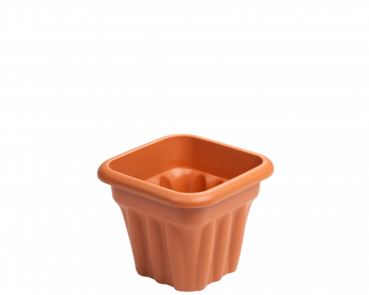 Vista 25cm Square Planter Terracotta