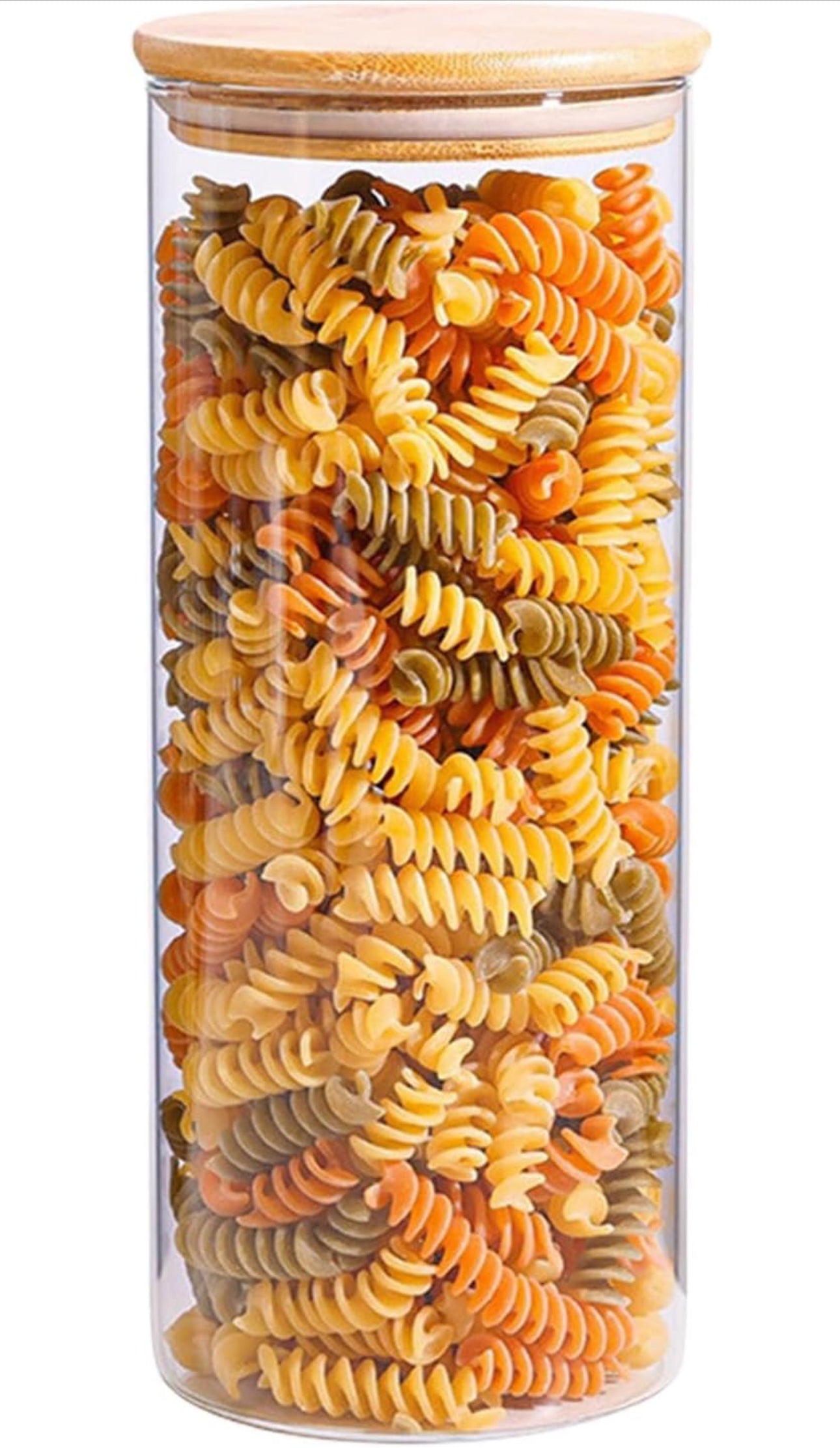 Bocaux de conservation en verre avec couvercles en verre borosilicate transparent, récipient hermétique avec couvercle d'étanchéité pour le thé, les grains de café, la farine, les bonbons, les biscuits, les épices, les céréales 1600ml