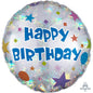 18" Happy Birthday Confetti Foil Balloons