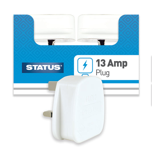 13 amp - Plug - White