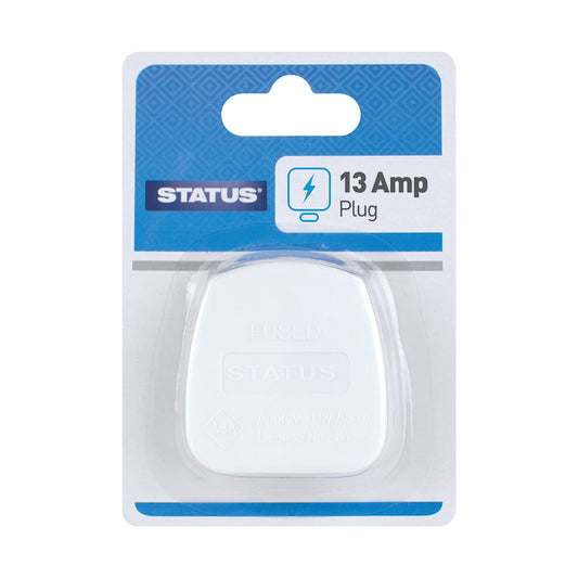 13 amp - Plug - White 1 pk