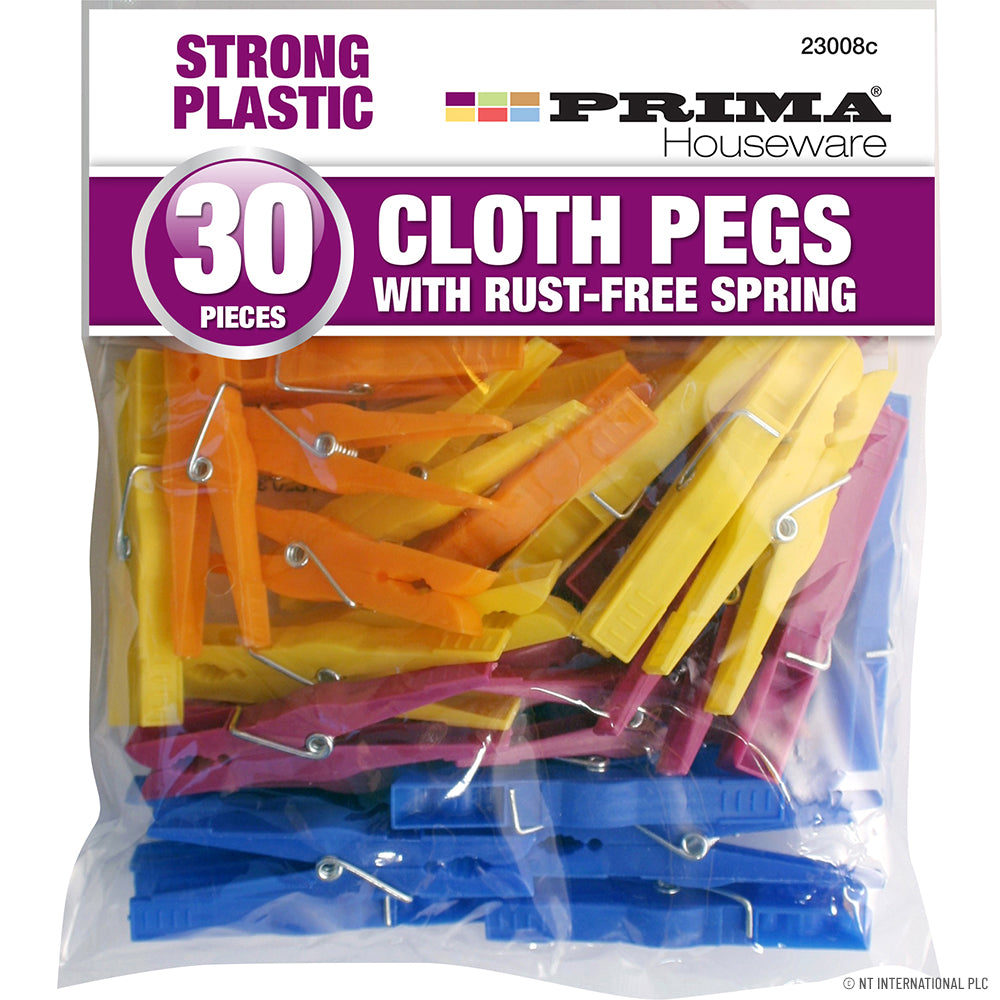 30 pinces à linge en plastique – Clips de lessive durables et antirouille pour un usage quotidien