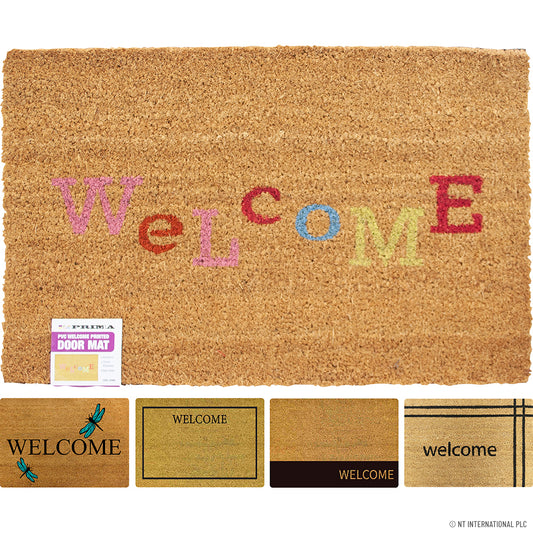 Warmly Welcome Guests with Natural Coir Plain Doormat - 40 x 60cm - Durable and Stylish Entrance Mat