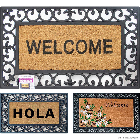 Tapis en PVC moulé en caoutchouc – 45 x [Dimensions] avec bordure grillagée élégante