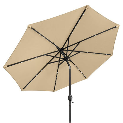 2.7M 32 SolarLED Parasol W/8 Ribs-Beige 4249C