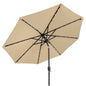 2.7M 32 SolarLED Parasol W/8 Ribs-Beige 4249C