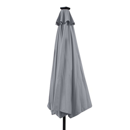 2.7M 32 SolarLED Parasol W/8 Ribs-Grey 10C