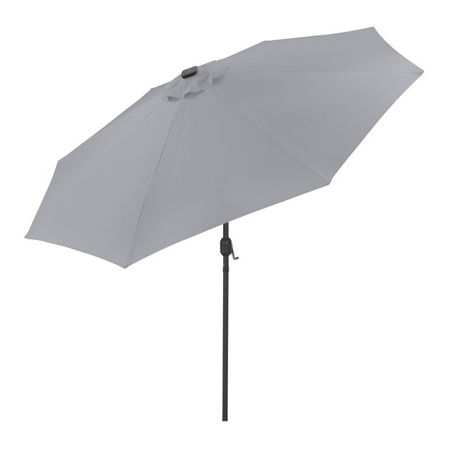 2.7M 32 SolarLED Parasol W/8 Ribs-Grey 10C