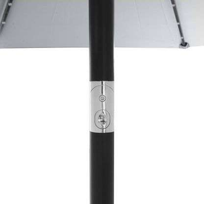 2.7M 32 SolarLED Parasol W/8 Ribs-Grey 10C