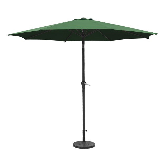 2.7M Parasol Crank & Tilt 6 Ribs Dark Green