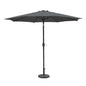 2.7M Parasol Crank & Tilt 6 Ribs Charcoal