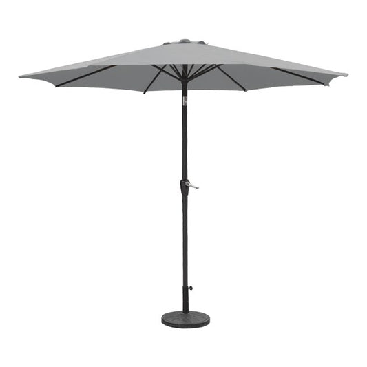 2.7M Parasol Crank & Tilt 6 Ribs Lt Grey