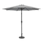 2.7M Parasol Crank & Tilt 6 Ribs Lt Grey