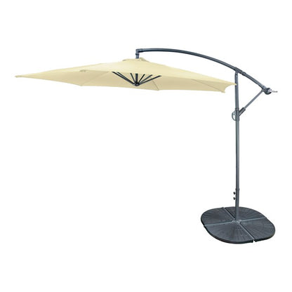 3M Cantilever Banana Parasol - 6 Ribs - Cream