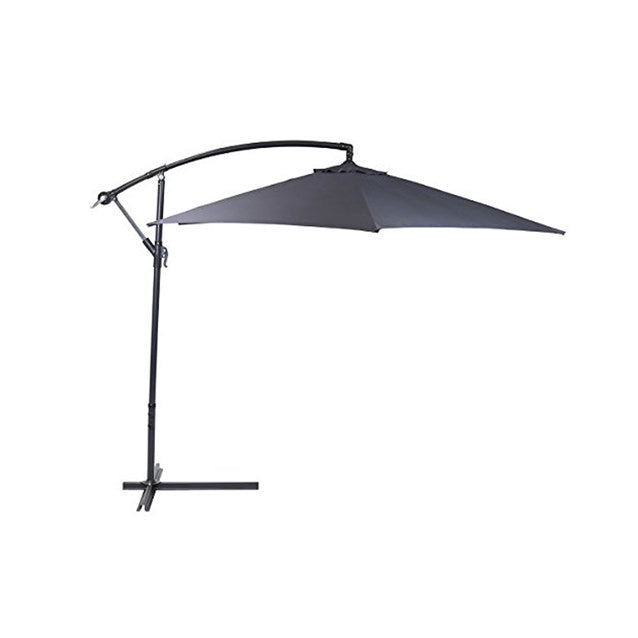 Parasol Banane Inclinable 3M - 6 Baleines - Gris