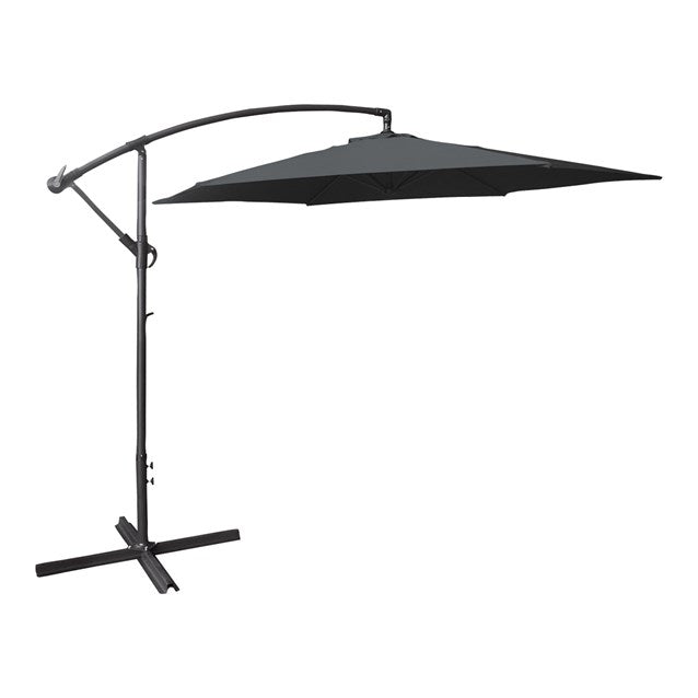 3M Cantilever Banana Parasol - 6 Ribs - Charcoal