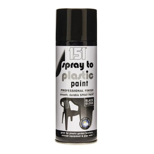 Bombe de Peinture Plastique Noir Brillant 400ml