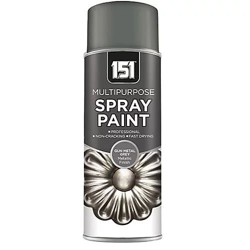 Peinture aérosol gris métallisé brillant (métal au pistolet) 400 ml