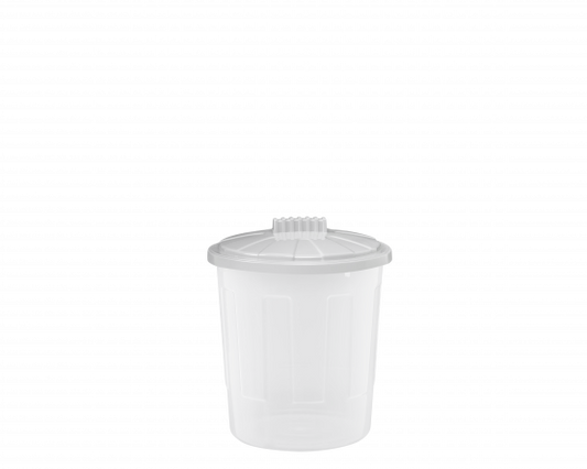 8L Fun Bin & Lid Clear/Cool Grey