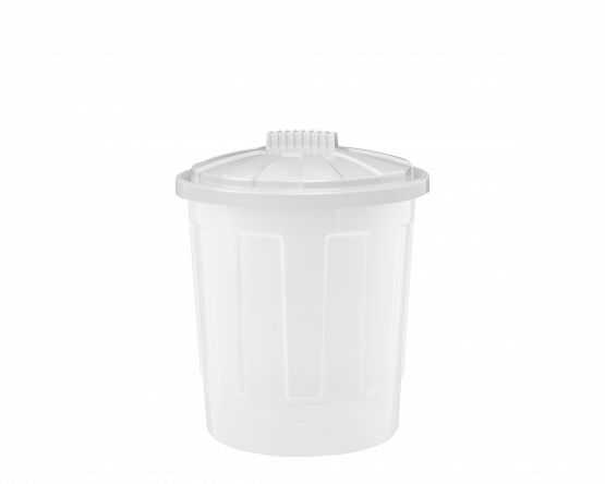 21L Fun Bin & Lid Clear/Cool Grey