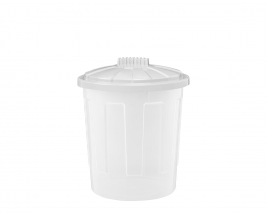 21L Fun Bin & Lid Clear/Cool Grey