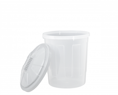 21L Fun Bin & Lid Clear/Cool Grey