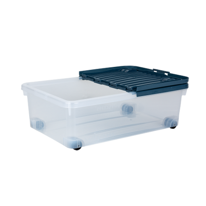 Wheeled 32L Box & Lid Folding Navy