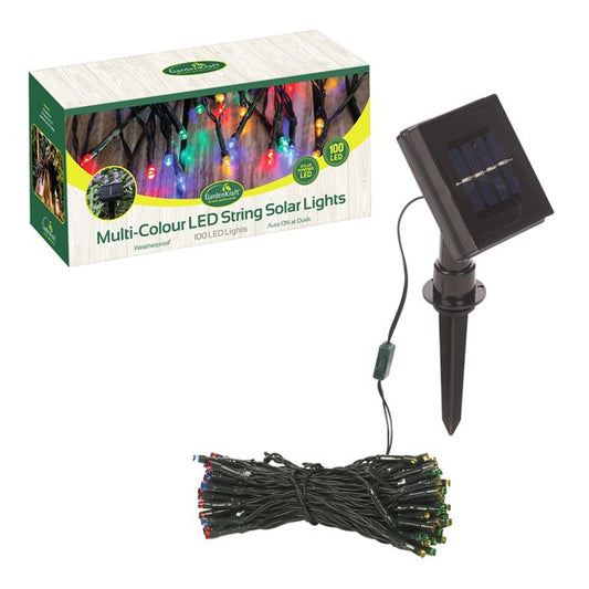 100 LED Solar String Lights - Multicolour