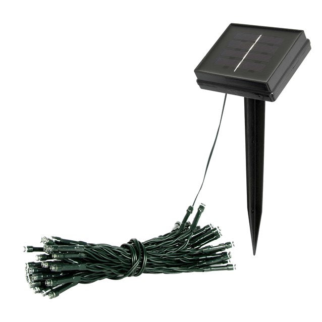 Lot de 2 - Guirlande lumineuse solaire 50 LED - Blanc lumineux