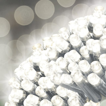 Lot de 2 - Guirlande lumineuse solaire 50 LED - Blanc lumineux