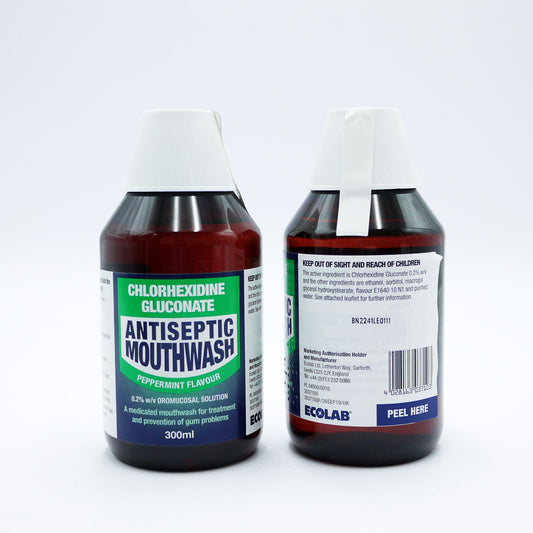 CHLORHEXIDINE MOUTHWASH PEPPERMINT 300ML